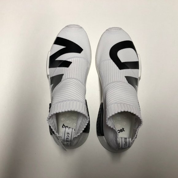 adidas NMD CS1 Primeknit White Black Mens Shoes - Picture 6 of 7